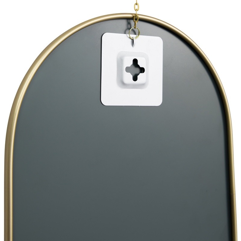 3PC Gold Capsule Shape Mirror Set W/ Removable Chain Versatile Display 8" x 12"