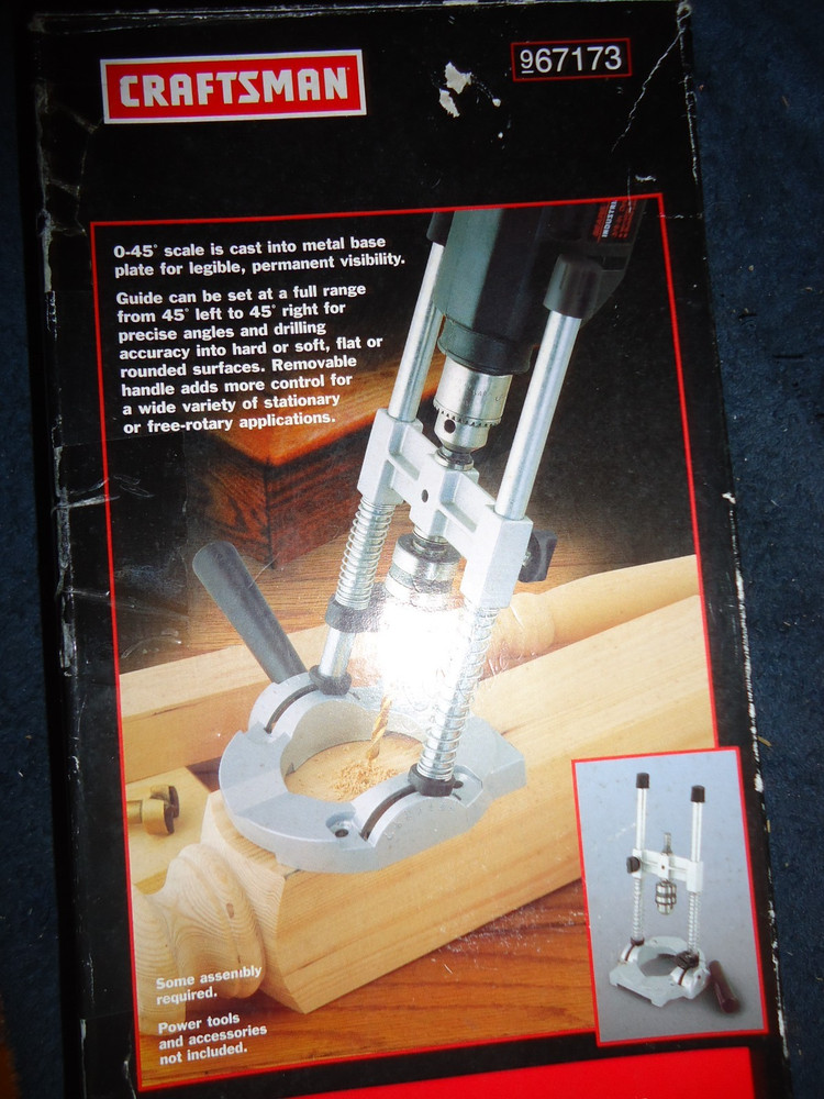 Craftsman 967173 Drill Guide 0-45" Removable Handle New Missing Key & Handle