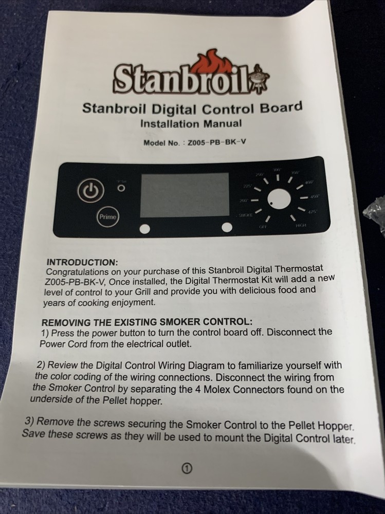 Stanbroil Thermostat Controller Board with LCD Display Module - Z005-PB-BK-V