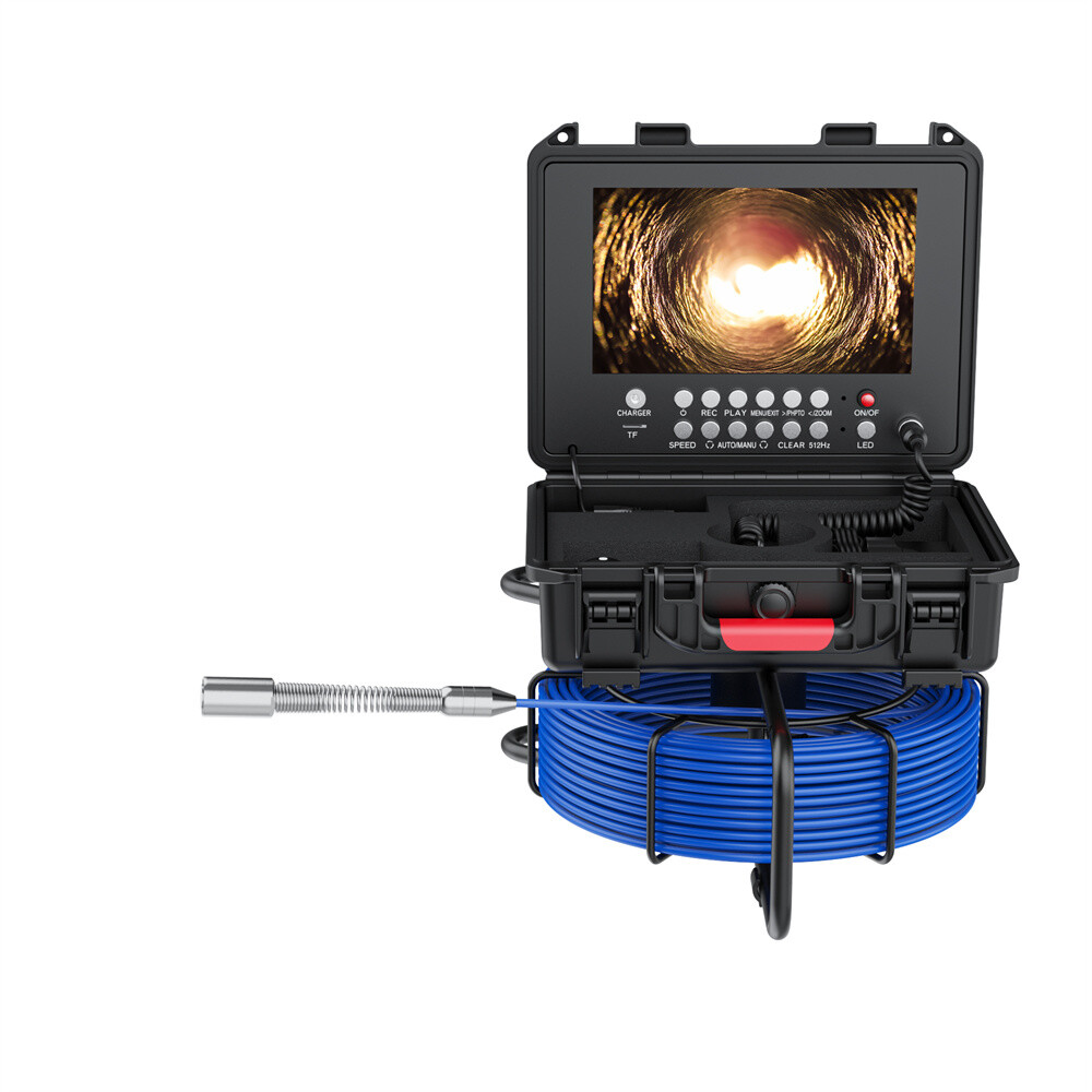 Sewer Camera with LED Lights 9" Pipe Drain Inspection Camera DVR Function