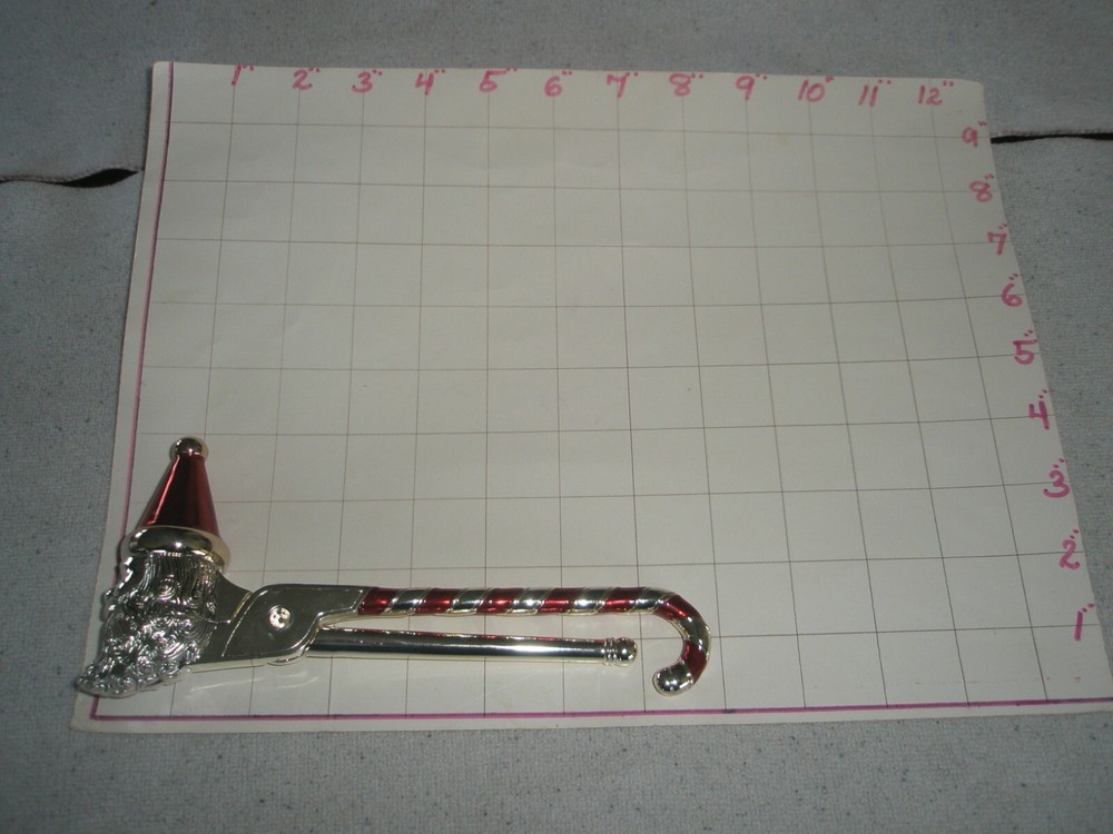 Santa Nutcracker silver plated w/ Candy Cane Handle 7 1/2" Towle Silversmiths