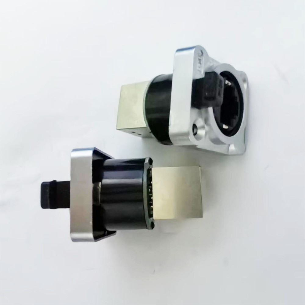 2x CAT5/6 RJ45 Feed-through Ethercon Chassis Panel Mount RJ45 Connector System