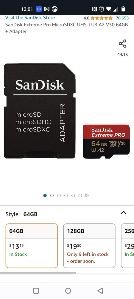 SanDisk MicroSD to SD Memory Card Adapter (MICROSD-Adapter)