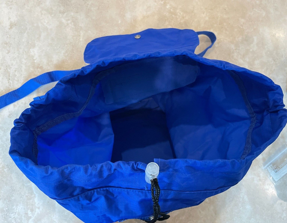Blue Foldable Convertible Backpack/Pouch in One