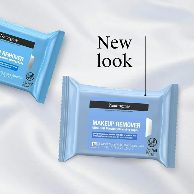 Neutrogena Makeup Remover & Cleansing Wipes 25‑ct — Plastic Case