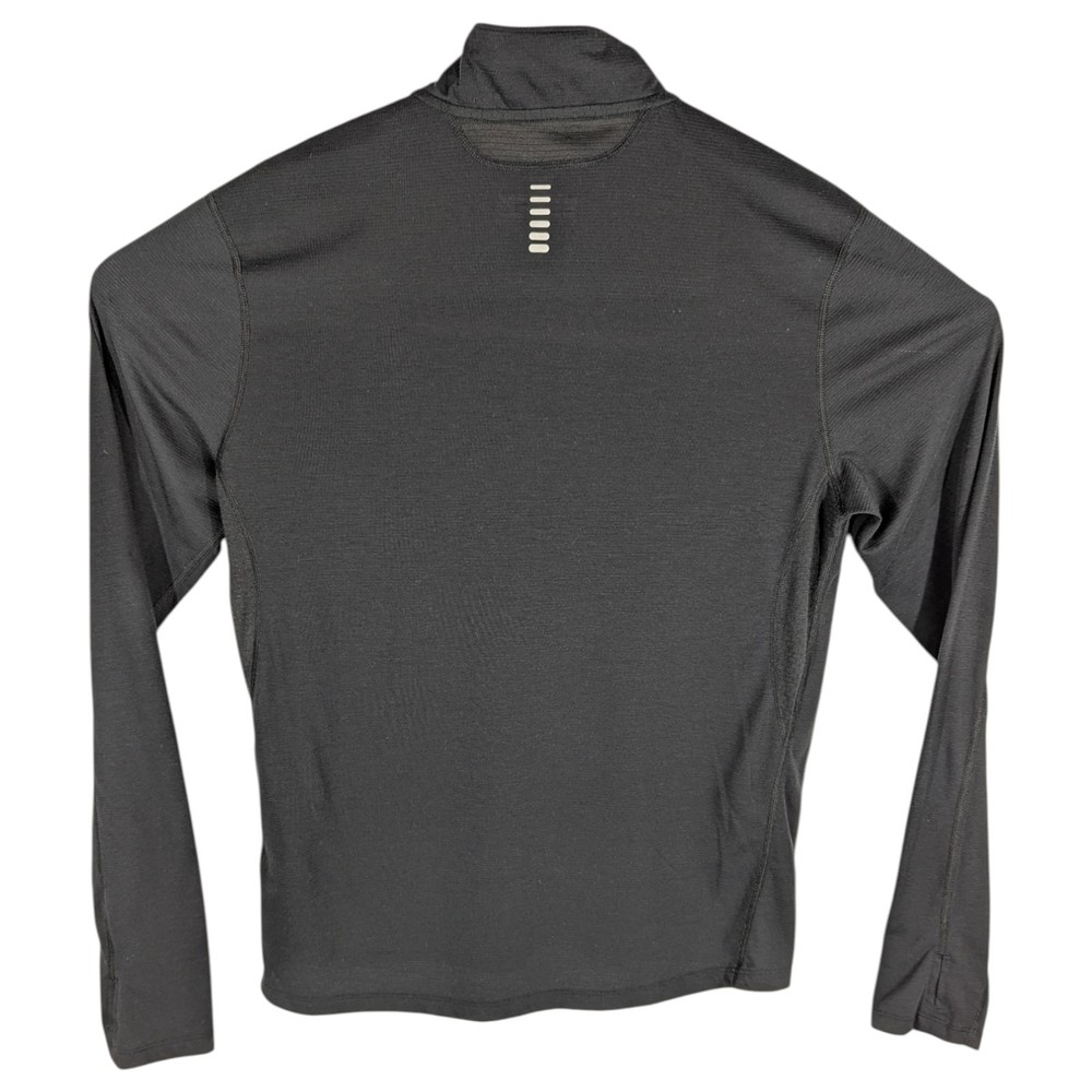 Under Armour Run Running Shirt Mens Large Fitted Pullover Black Track Training