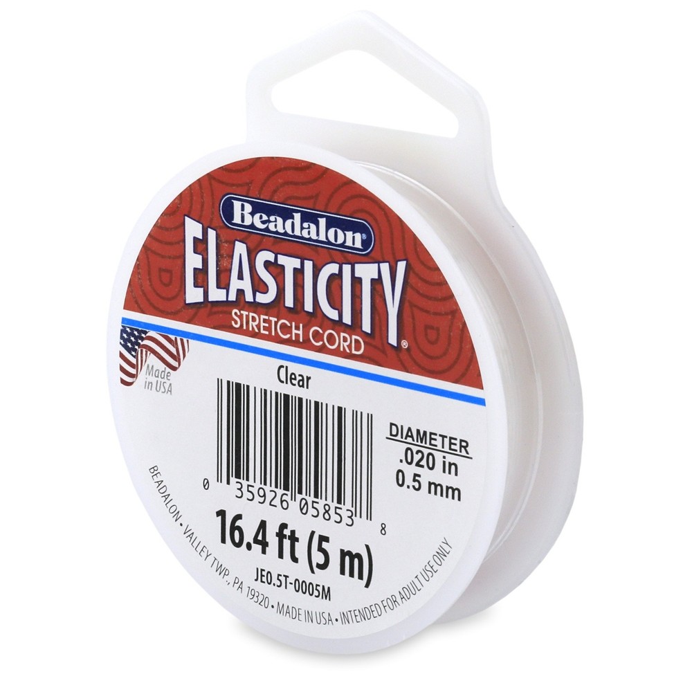 Beadalon Elasticity .5mmX5m-Clear