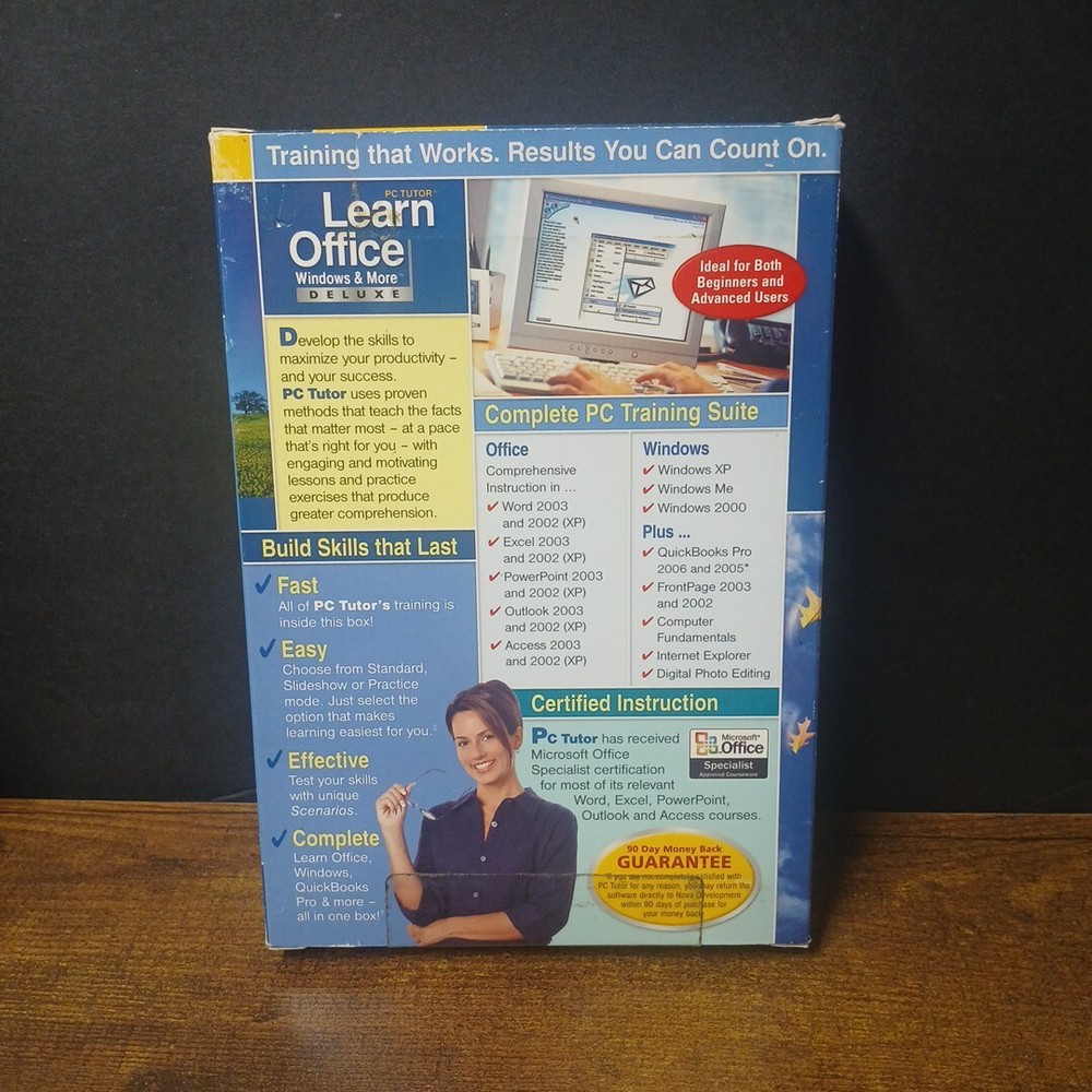 PC Tutor Learn Office Windows & More Deluxe The Complete PC Training Suite, 4-CD