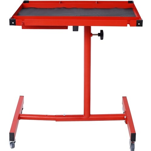 Heavy Duty Adjustable Work Table Bench with Drawer 220 lbs Rolling Tool Cart