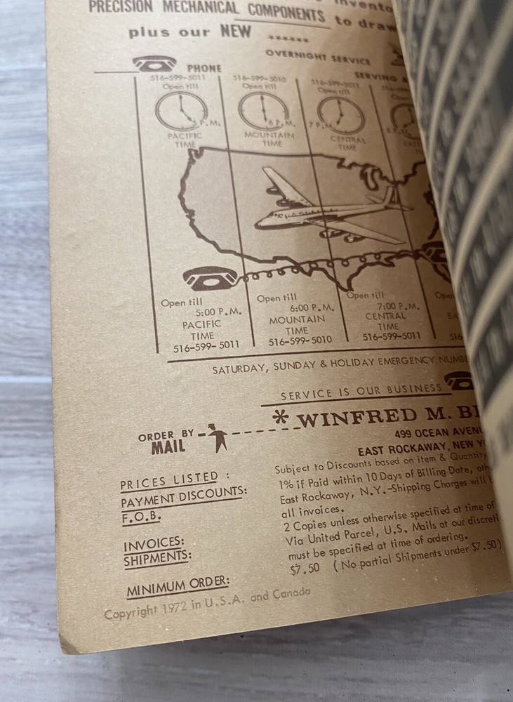 Winfred M. Berg Inc Catalog 1972 Precision Mechanical Components Machining Tools