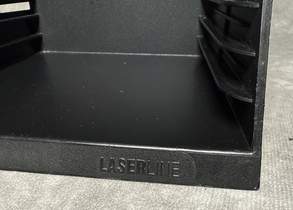 Laserline 30 CD Storage Rack Wall/Table Top Stackable Vintage Black Plastic
