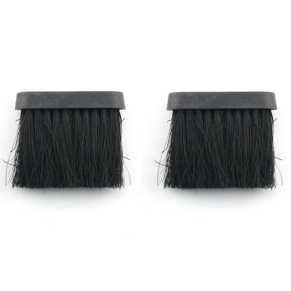 DGBRSM 2PCS Hearth Brush Fireplace Replacement Head Cleaning Black