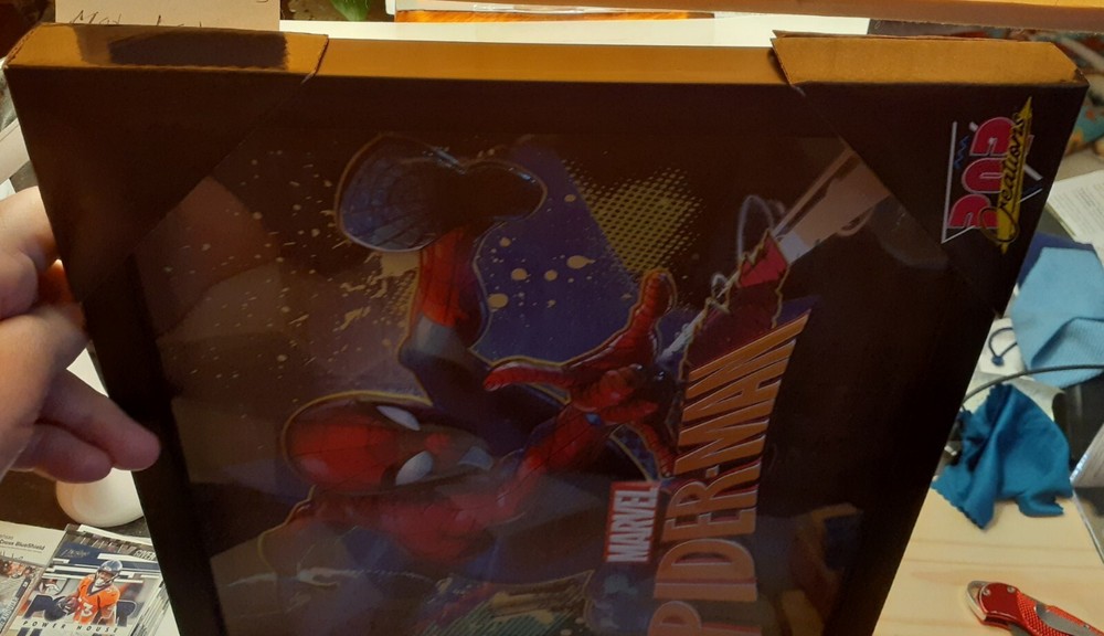 Marvel Legends Spiderman 3D Wall Art Canvas Pop Creations 12x15" New