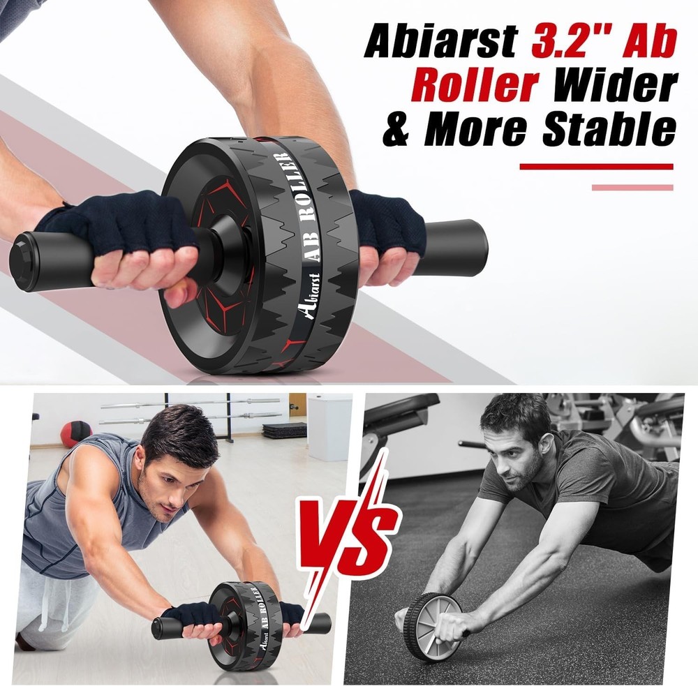 Durable Ab Roller with Knee Pad - Perfect for Efficient Core Workouts at Home