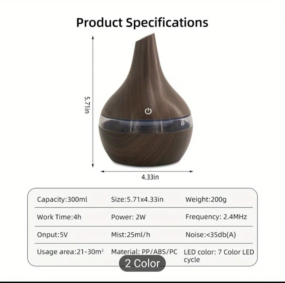 2-In-1 Portable Aroma Diffuser and Humidifier