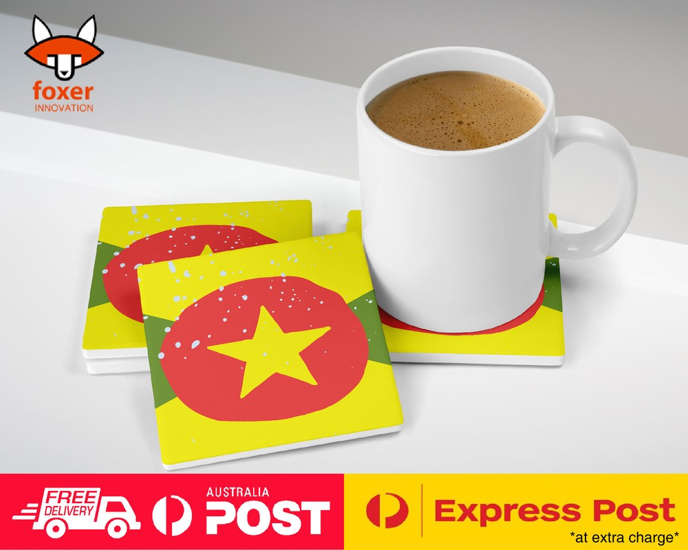 COASTER COFFEE DRINKING MAT|GRENADA COUNTRY FLAG