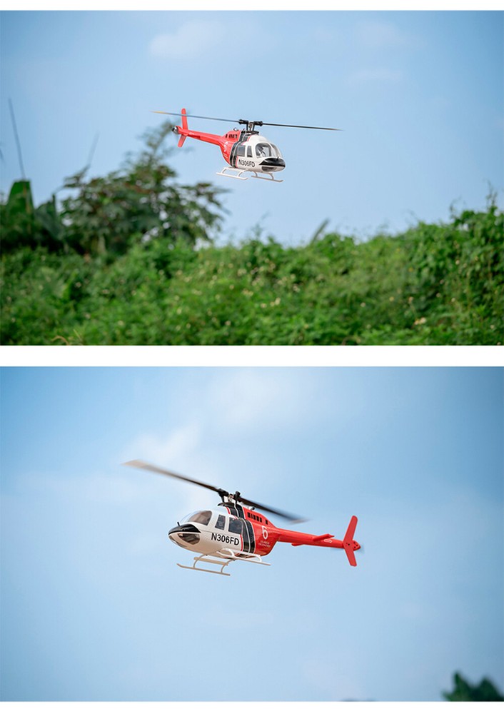 FlyWing Bell 206 RC Helicopter GPS Stabilized H1 Flight Control 2 Battery US