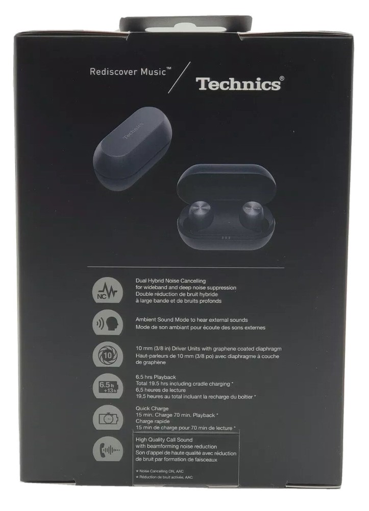 Panasonic Technics True Wireless Stereo Earbuds Earphones EAH-AZ70W, Black
