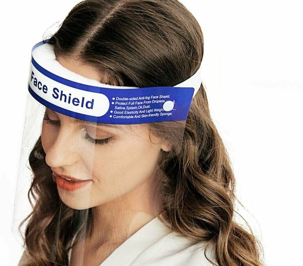 Face Shield Clear Protector Anti-Fog Reusable Washable Lightweight