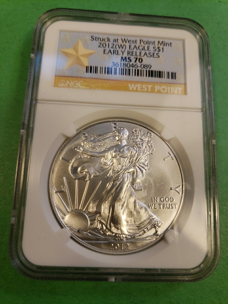 Beautiful 2012(W) Silver Eagle Early Release NGC MS 70 Star Label