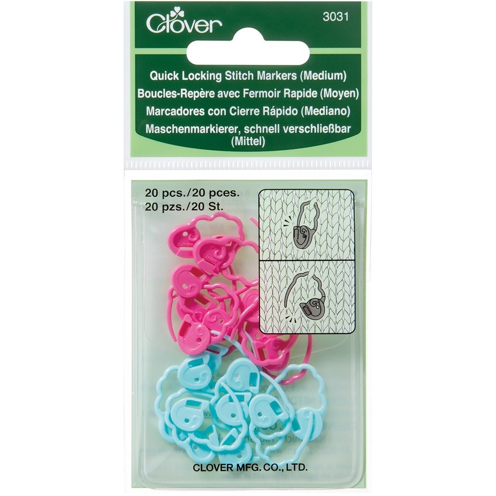 Quick Locking Stitch Markers Medium 20/Pkg