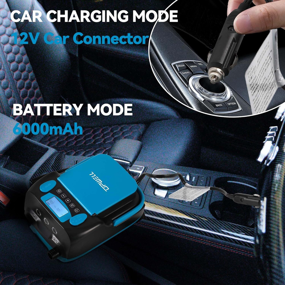 16PSI Rechargeable Paddle Board Pump with Auto-Off & Deflation Function