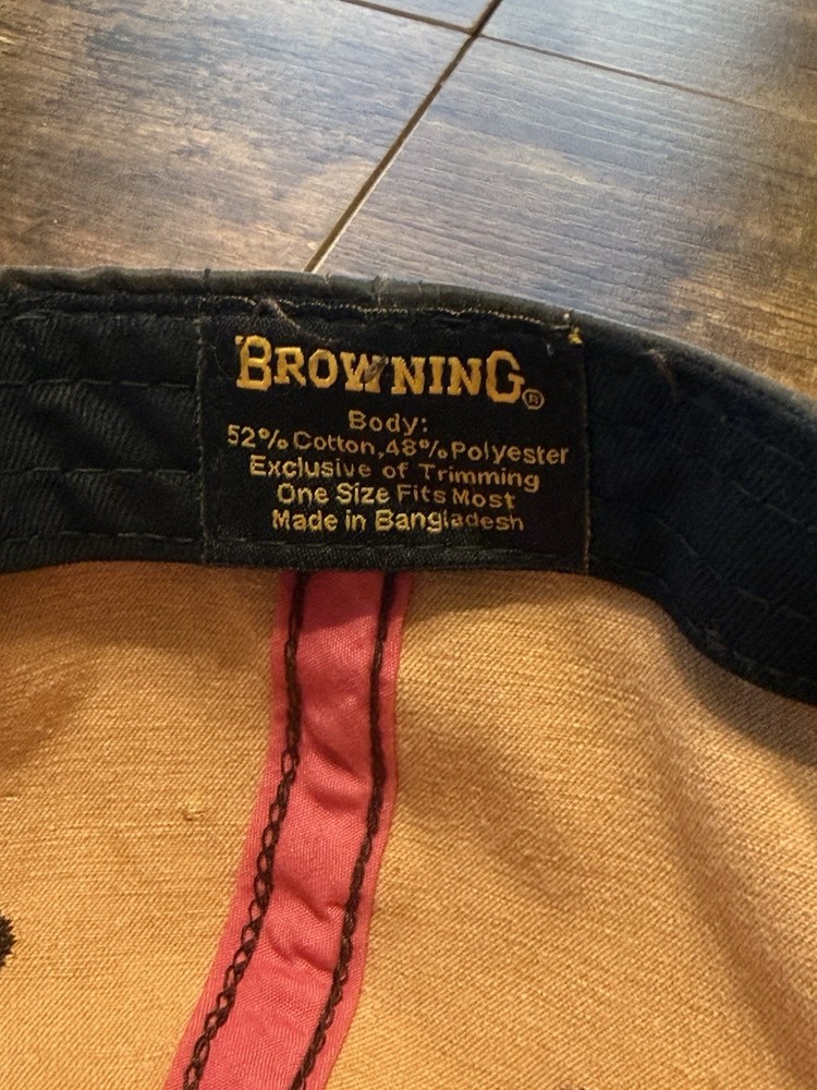 Browning Women’s Ball Cap Black Pink Cotton Blend Polyester One Size