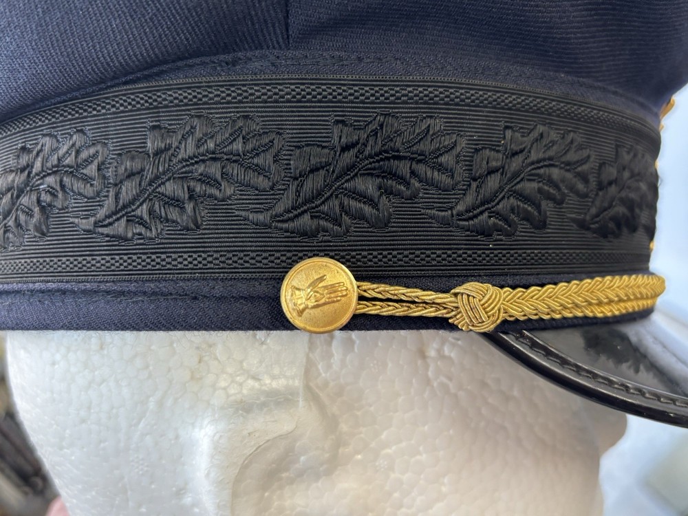 Danish Air Force Officers Blue Wool Visor Hat