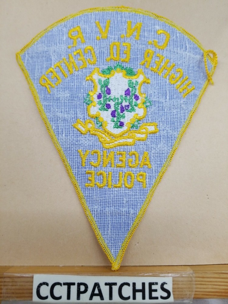 CNVR HIGHER EDUCATION CENTER, CONNECTICUT POLICE SHOULDER PATCH CT