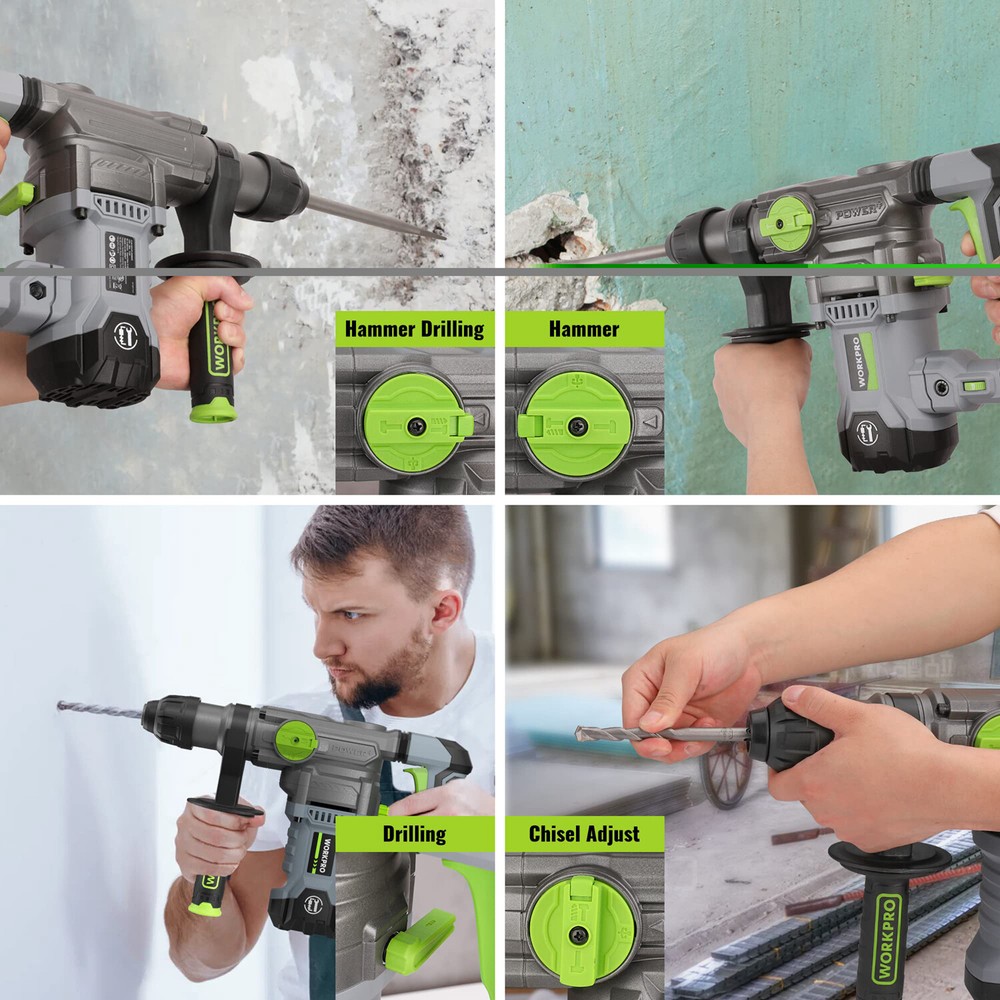 WORKPROX 20V Black Cordless Hammer Dril
