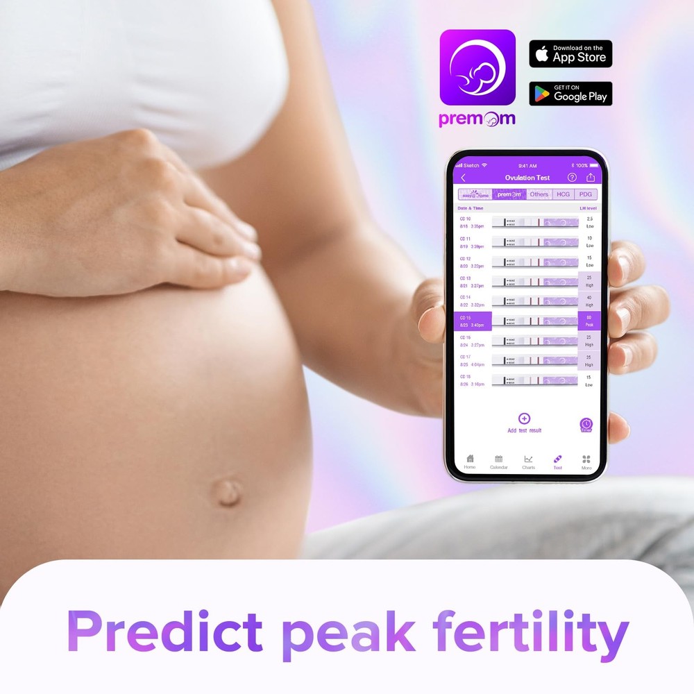 Premom Quantitative Ovulation Predictor Kit: 25 Ovulation & 5 Pregnancy Tests