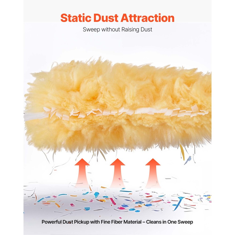 Heavy Duty Duster Refills 3 ft Extendable Handle with 10 Non-woven Refills