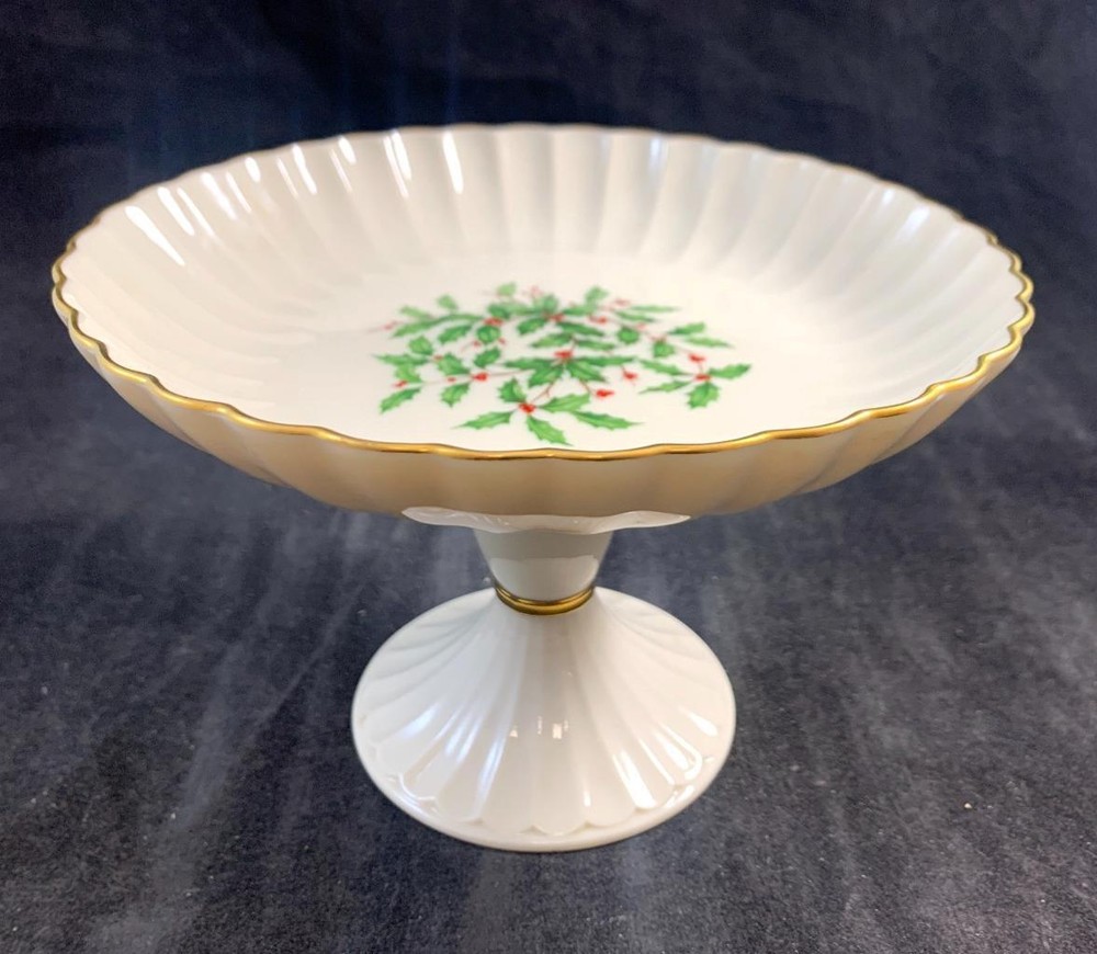 Lenox HOLIDAY Round Compote 5" Tall Excellent CONDITION