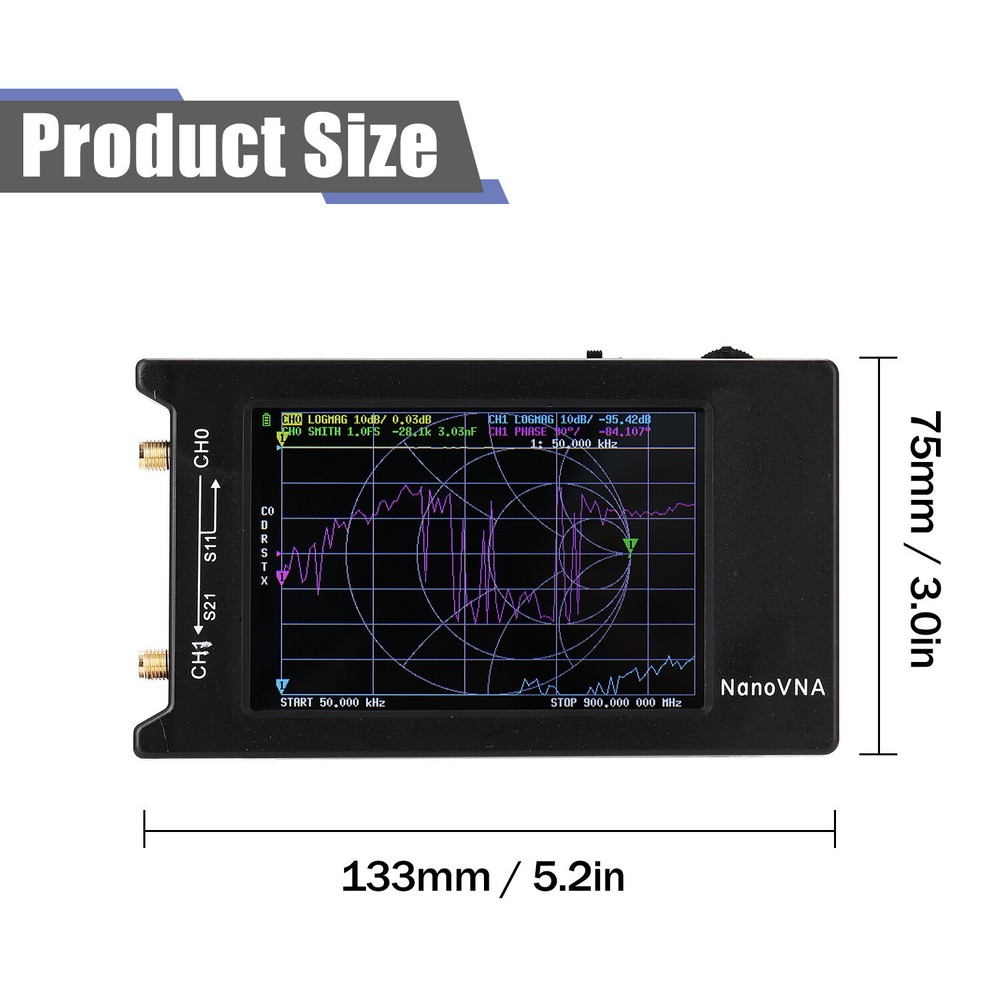 NanoVNA-H4 Antenna Analyzer 10KHz -1.5GHz 4.3 Version Vector Network Analyzer