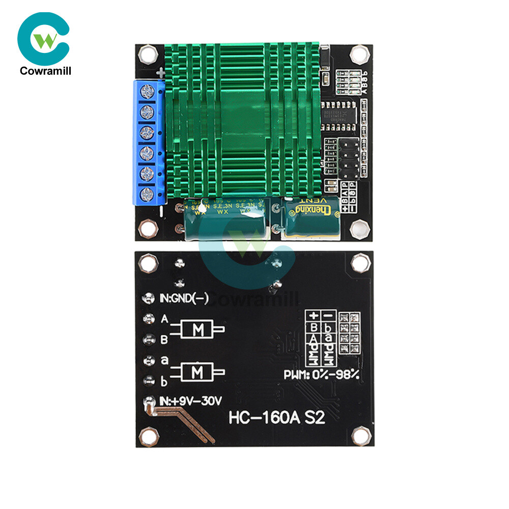 60A DC Motor Driver Module High Power Motor Speed Control Dual Channel H-Bridge