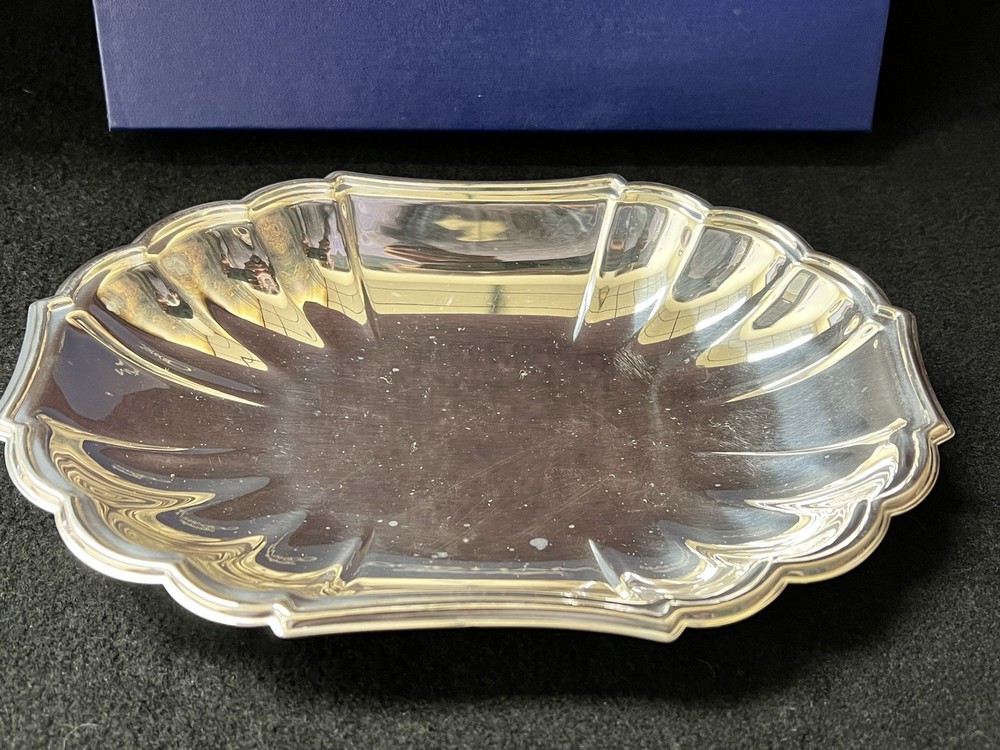 Gorham/Textron Heritage Silver Plated Fluted Bonbon Dish Signed NIB Excellent
