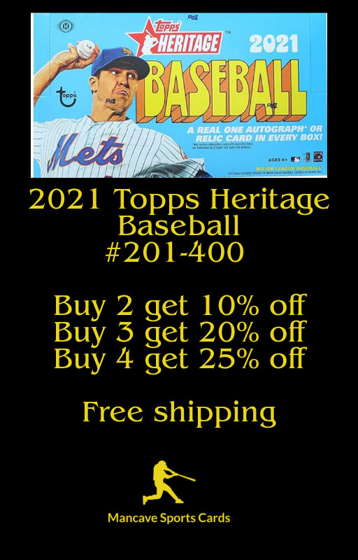 2021 Topps Heritage #201- #400 complete your set