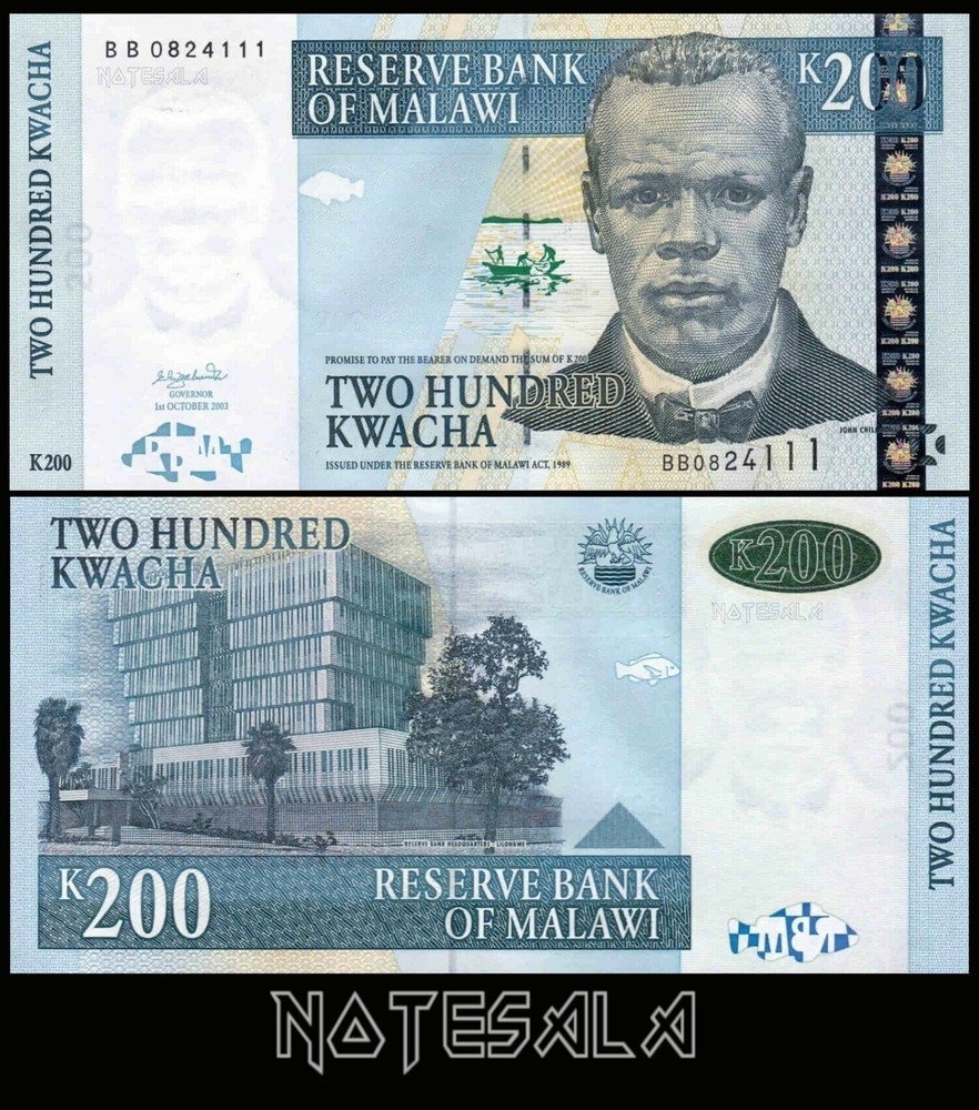 MALAWI 200 KWACHA 2003 Pick-47b NEW-UNC