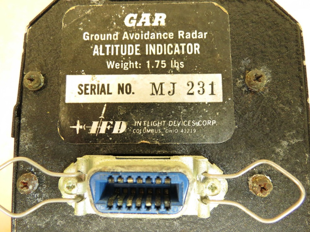 Ground Avoidance Radar Altitude Indicator Aircraft Instrument Beech V35