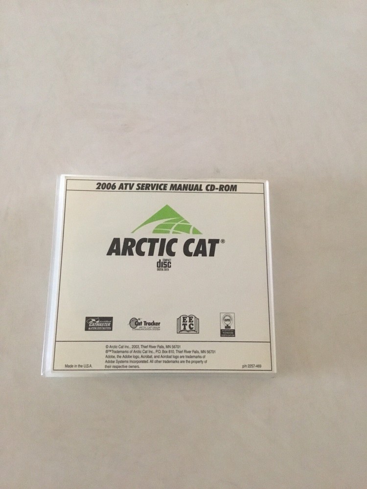 Arctic Cat Atv 2006 Service Manual CD 2257-469