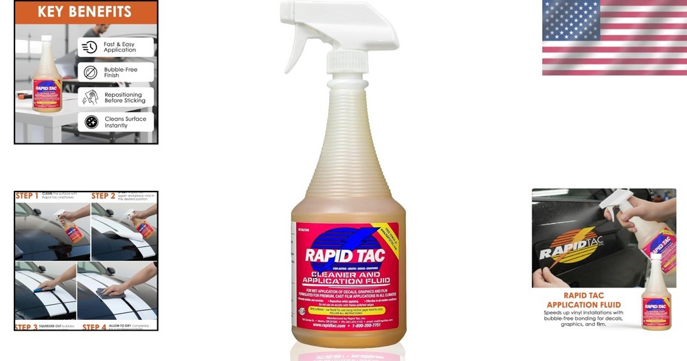 Re-Positionable 32 oz Spray Bottle for Easy Vinyl Installation & Decal Bonding
