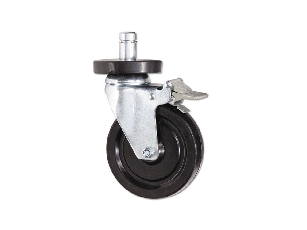 Optional Casters For Wire Shelving, 125 lbs./Caster, Black, 4/Set