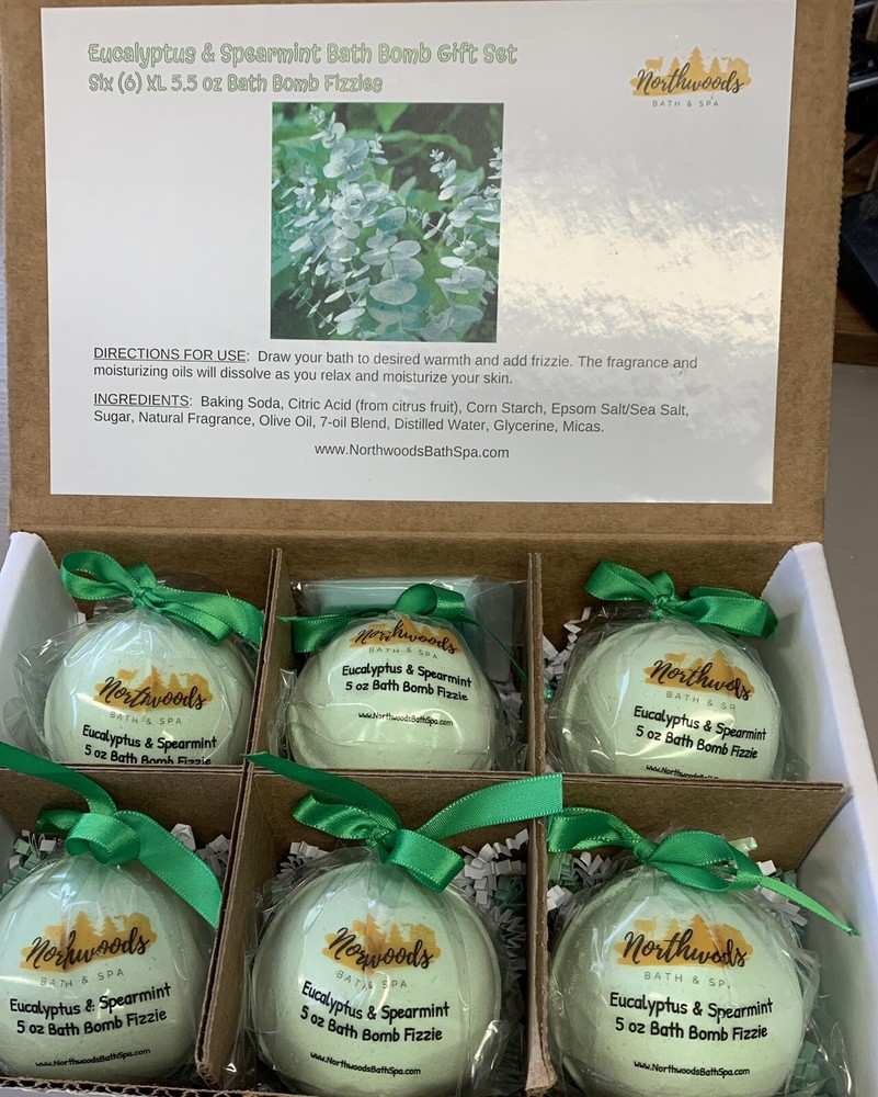 Eucalyptus & Spearmint 6-pack Bath Bomb Gift Set