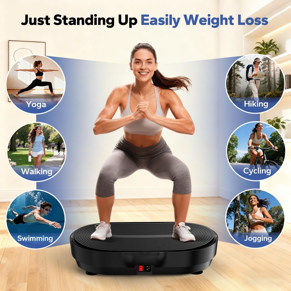 Vibration Plate Exercise Machine, Vibration Plate for Lymphatic Drainage Vibr...