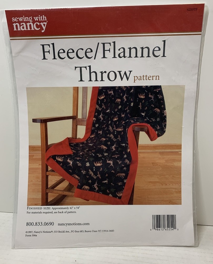 Nancy's Notions Fleece Flannel Throw Pattern
