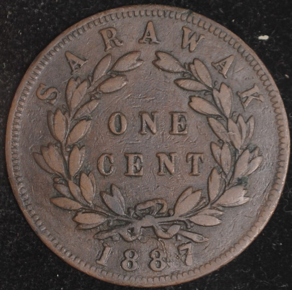 1887 Sarawak Cent VF