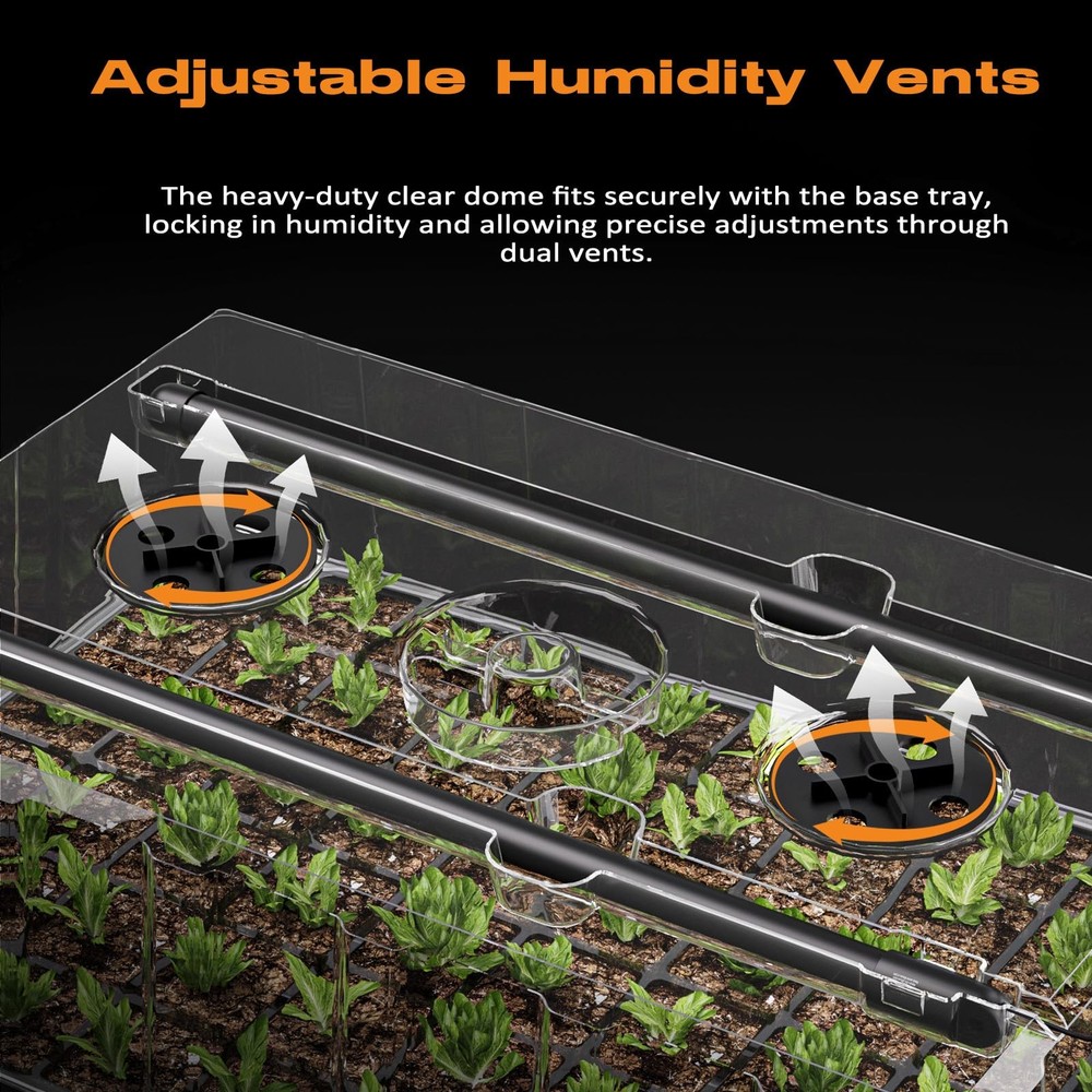 Patigrow 60-Cell Self-Watering Seed Starter Tray with Grow Light Seed Starter...