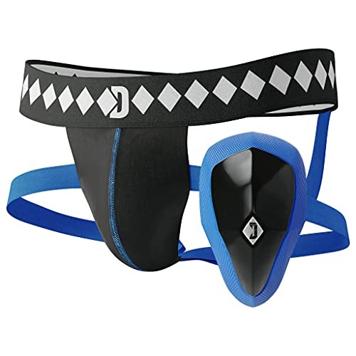 Jock Strap + Athletic Cup for Men | 4-Strap No Shift Athletic Medium