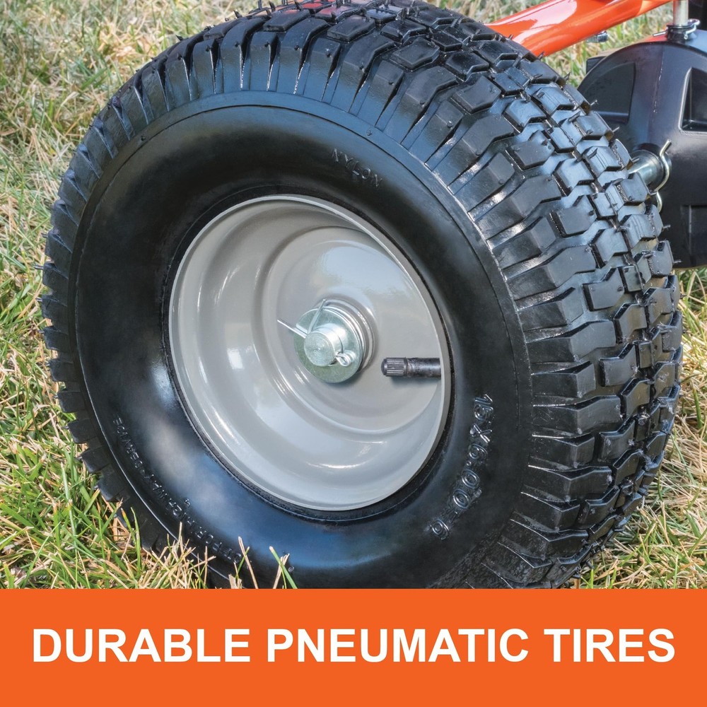 45-0463 Pull Behind Broadcast Spreader,130 lb. Hopper Capacity Designed for S...