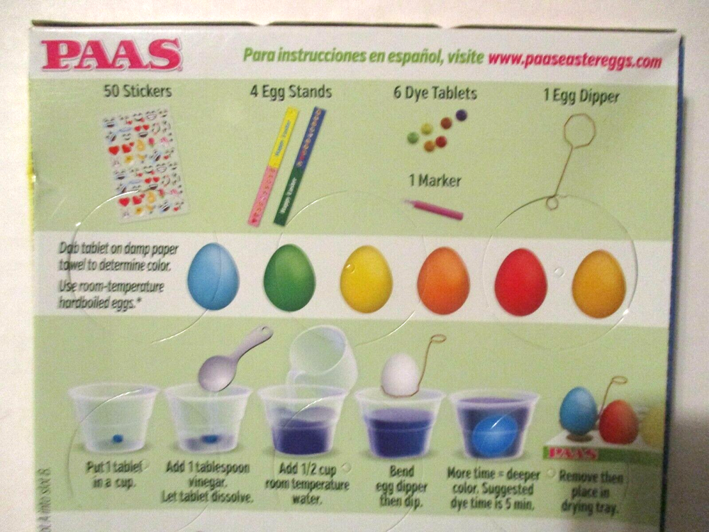 PAAS Easter Egg Coloring Kit - Eggmoji - Decorate 36 Eggs! Includes 50 Stickers
